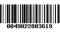 Código de Barras 0049022803619