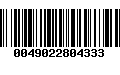 Código de Barras 0049022804333