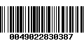 Código de Barras 0049022830387