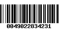 Código de Barras 0049022834231