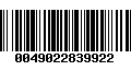 Código de Barras 0049022839922