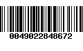 Código de Barras 0049022848672