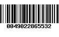 Código de Barras 0049022865532