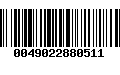 Código de Barras 0049022880511