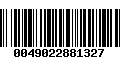 Código de Barras 0049022881327