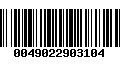 Código de Barras 0049022903104