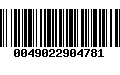 Código de Barras 0049022904781