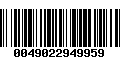 Código de Barras 0049022949959