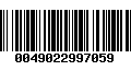 Código de Barras 0049022997059