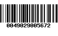 Código de Barras 0049029005672