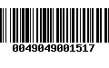 Código de Barras 0049049001517