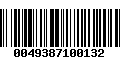 Código de Barras 0049387100132