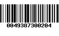 Código de Barras 0049387300204