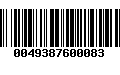 Código de Barras 0049387600083