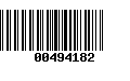 Código de Barras 00494182