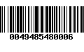 Código de Barras 0049485480006