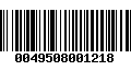 Código de Barras 0049508001218