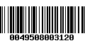 Código de Barras 0049508003120