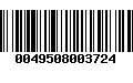 Código de Barras 0049508003724