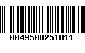 Código de Barras 0049508251811