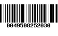 Código de Barras 0049508252030