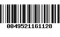 Código de Barras 0049521161128