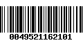 Código de Barras 0049521162101