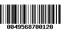 Código de Barras 0049568700120