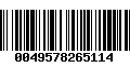 Código de Barras 0049578265114