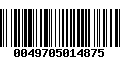 Código de Barras 0049705014875