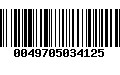 Código de Barras 0049705034125