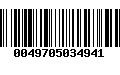 Código de Barras 0049705034941