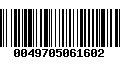 Código de Barras 0049705061602