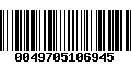 Código de Barras 0049705106945