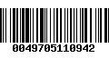 Código de Barras 0049705110942