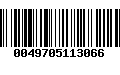 Código de Barras 0049705113066