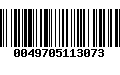 Código de Barras 0049705113073