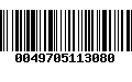 Código de Barras 0049705113080