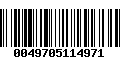 Código de Barras 0049705114971