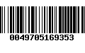 Código de Barras 0049705169353