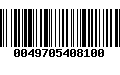 Código de Barras 0049705408100