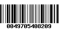 Código de Barras 0049705408209