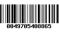 Código de Barras 0049705408865