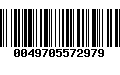 Código de Barras 0049705572979