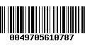 Código de Barras 0049705610787