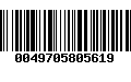 Código de Barras 0049705805619