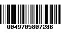 Código de Barras 0049705807286