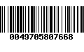 Código de Barras 0049705807668