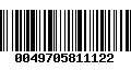 Código de Barras 0049705811122