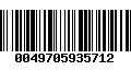 Código de Barras 0049705935712